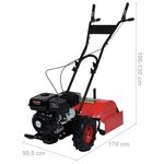 vidaXL Cultivateur à essence 6 5 ch 196 cc
