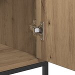 vidaXL Buffet en chêne artisanal 70x30x80 cm en bois d'ingénierie et acier