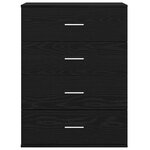 vidaXL Buffet avec tiroir Chêne Noir 60 x 39 x 80 cm Bois d'ingénierie