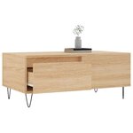vidaXL Table basse Chêne sonoma 90x50x36 5 cm Bois d'ingénierie