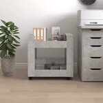 vidaXL Chariot de bureau Gris béton 60x45x60 cm Bois d'ingénierie