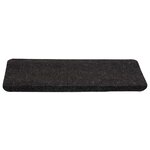 vidaXL Tapis d'escalier auto-adhésifs 15 Pièces 65x24 5x3 5 cm Anthracite