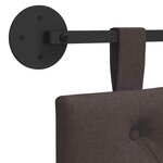 vidaXL Tête de lit suspendue Marron foncé Tissu