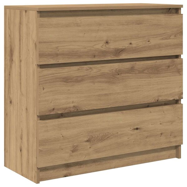 vidaXL Buffet chêne artisanal 80x35x76 cm bois d'ingénierie