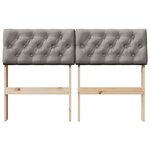 vidaXL Tête de lit capitonnée Taupe 120 cm Pin massif
