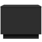 vidaXL Table basse avec lumières LED noir 50x50x40 cm