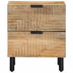 vidaXL Table de chevet marron 40x33x46 cm bois de manguier solide