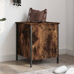 vidaXL Banc de rangement chêne fumé 40x42 5x50 cm bois d'ingénierie