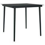 vidaXL Ensemble à manger jardin coussins 3Pièces marron poly rotin verre