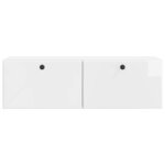 vidaXL Meuble TV mural 98 x 31 x 30 cm Blanc brillant