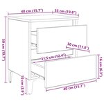 vidaXL Cabinet de chevet Chêne noir 40 x 35 x 50 cm Bois d'ingénierie