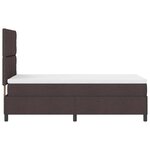 vidaXL Lit à ressorts avec matelas Marron foncé 100 x 200 cm tissu