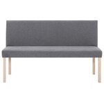vidaXL Banc 139 5 cm Gris clair Polyester