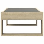 vidaXL Table basse avec LED infini chêne sonoma 90x53x30 cm