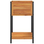 vidaXL Jardinière et étagère 45x45x80 cm bois massif d'acacia et acier