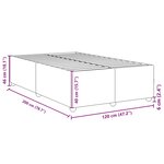 vidaXL Cadre de lit sans matelas bleu 120x200 cm tissu