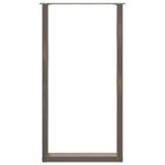 vidaXL Pieds de table de bar en forme de U  2 pièces  acier naturel  60 x (110-111) cm