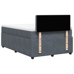 vidaXL Sommier à lattes de lit et matelas gris foncé 120x190cm velours