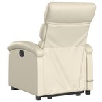 vidaXL Fauteuil inclinable de massage électrique crème similicuir