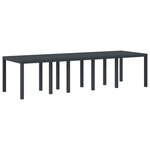 Ensemble de repas de jardin 11 pièces avec coussins en poly rattan anthracite vidaXL