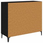 vidaXL Buffet Chêne noir 34 x 90 x 80 cm Bois d'ingénierie