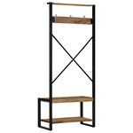 vidaXL Porte-vêtements 80x40x190 cm bois de manguier massif brut