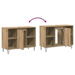 vidaXL Cabinet de salle de bain chêne artisanal 80 x 33 x 60 cm