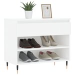 vidaXL Armoire à chaussures Blanc 70x36x60 cm Bois d'ingénierie
