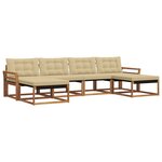 vidaXL Ensemble de canapés d'extérieur 6 pc Naturel et Beige