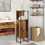 vidaXL Armoire salle de bain vieux bois 33x33x120 5 cm bois ingénierie