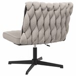 vidaXL Chaise pivotante de bureau gris clair bouclé comme laine tissu