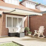 vidaXL Cadre d'auvent Crème 300 x 250 cm Polyester avec revêtement PU