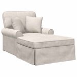 vidaXL Chaise lounge avec jupe Crème 157 x 91 x 91 cm ARES
