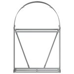vidaXL Porte-bûches anthracite 80x45x120 cm acier galvanisé