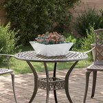 vidaXL Pot de jardin en forme de bol Argent 40 x 40 x 15 cm
