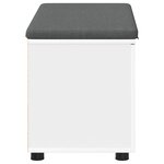 vidaXL Banc d'entrée avec coussin avec stockage Blanc 80 x 46 x 46 cm