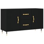 vidaXL Buffet noir 100x36x60 cm bois d'ingénierie
