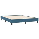 vidaXL Cadre de lit sans matelas bleu foncé 140x210 cm velours