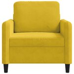 vidaXL Fauteuil Jaune 60 cm Velours
