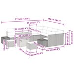 vidaXL Ensembles de Canapés de Jardin avec Coussins Beige en Poly Rattan