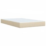 vidaXL Sommier à lattes de lit avec matelas crème 120x190 cm tissu