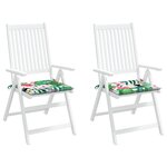 vidaXL Coussins de chaise de jardin lot de 2 multicolore 40x40x4 cm