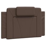vidaXL Cadre de lit avec lumières LED marron 90x200 cm similicuir