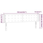 vidaXL Tête de lit avec oreilles Gris clair 163x16x78/88 cm Tissu