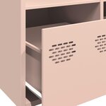 vidaXL Buffet haut rose 68x39x103 5 cm acier