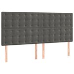 vidaXL Tête de lit Gris foncé 160 x 5 x 118/128 cm Velours