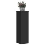 vidaXL Supports pour plantes 2 Pièces noir 17x17x60 cm bois d'ingénierie