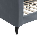 vidaXL Lit de repos sans matelas gris foncé 100x200 cm velours