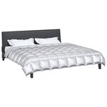 vidaXL Duvet d'hiver Argenté 240 x 260 cm Satin et Microfibre