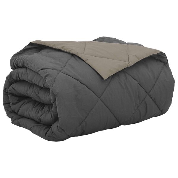 vidaXL Duvet d'été simple Gris clair et anthracite 240 x 200 cm